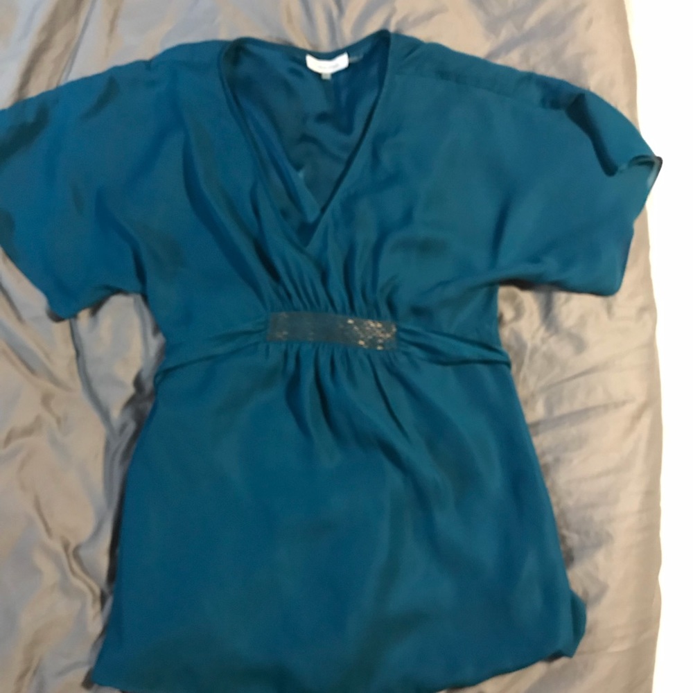 Calvin Klein - Tie Waist Silk Tunic